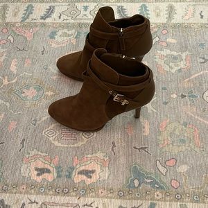 White House Black Market Suede and Leather Booties